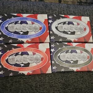 State Quarter Collection Set - Red, Blue, Black